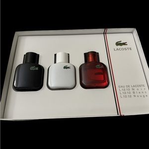 Eau de Lacoste Noir Blanc Rouge 3x30ml Brand New eau de toilette L12.12